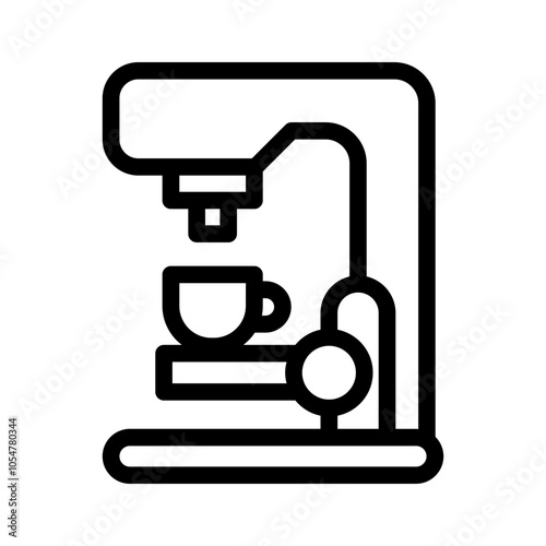 smart coffee maker outline style