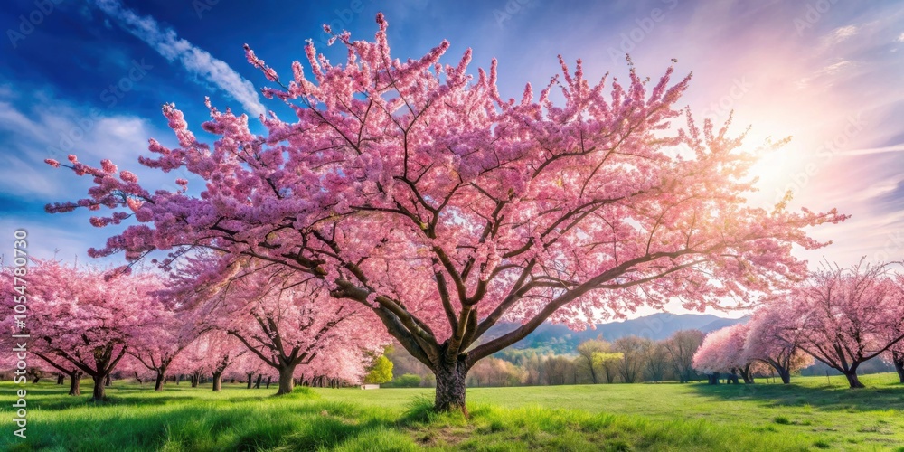 Beautiful cherry blossom tree in full bloom during spring season, cherry blossom, spring, bloom, pink, tree, flowers, nature Beautiful cherry blossom tree in full bloom during spring season, cherry blossom, spring, bloom, pink, tree, flowers, nature