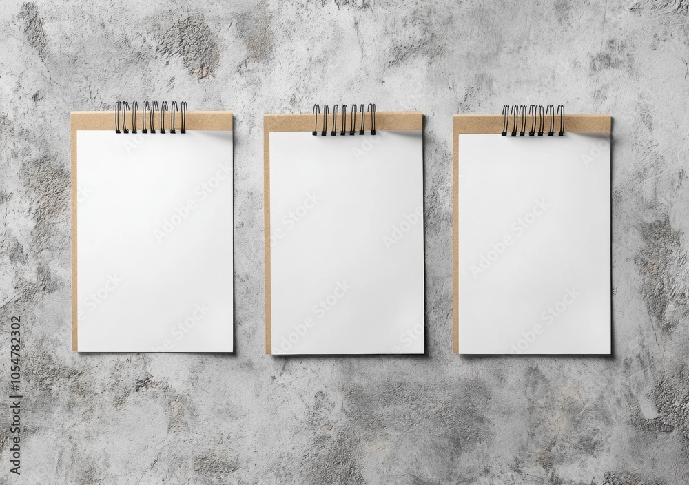Blank Notepads Mockup. Blank Notepads Mockup.