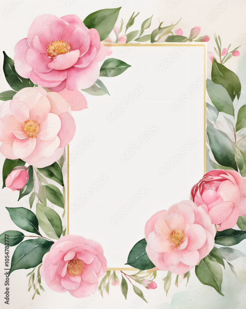 Beautiful wedding invite featuring delicate flowers. Beautiful wedding invite featuring delicate flowers.