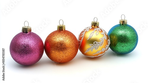 Colorful Christmas Baubles for Festive Holiday Decoration and Winter Celebrations Display : Generative AI