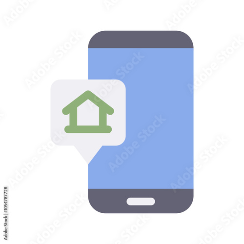 smartphone control home flat style