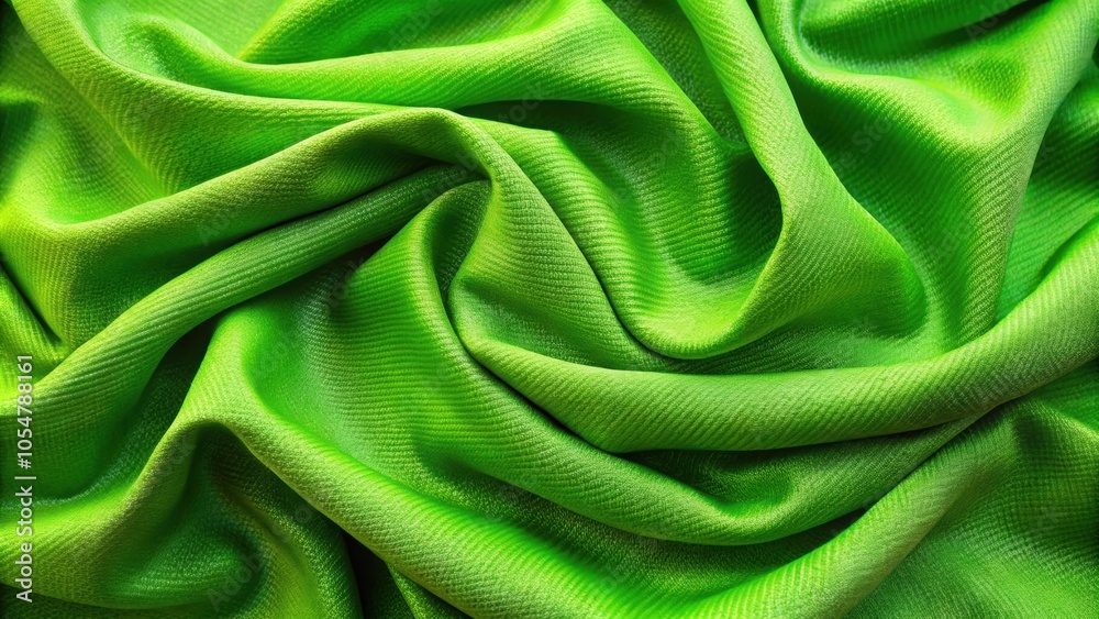 Obraz premium Green synthetic fabric texture for background, synthetic, fabric, texture, cloth, material, green, background, smooth