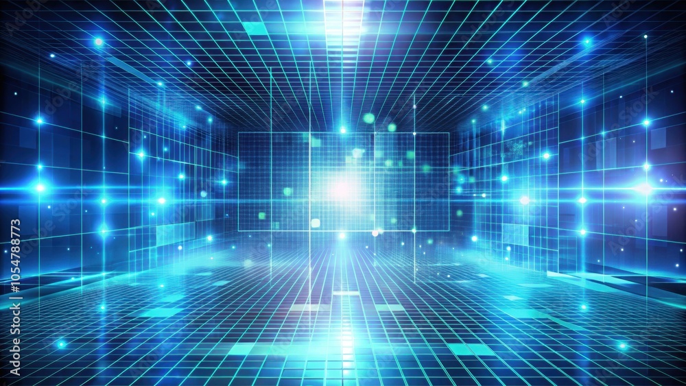 High tech abstract background with digital grid pattern and futuristic elements, technology, futuristic, digital, abstract High tech abstract background with digital grid pattern and futuristic elements, technology, futuristic, digital, abstract