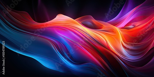 Abstract colorful background of flowing waves. The bright hues create a dynamic and energetic feel.