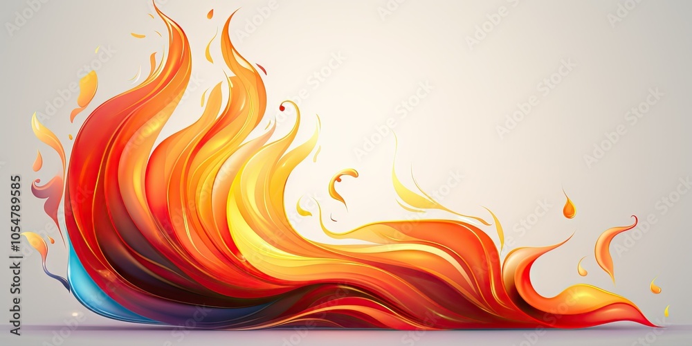 Abstract fiery design with bright red and orange tones. Abstract fiery design with bright red and orange tones.