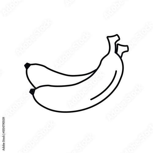 Garden fresh banana line icon. banana fruits healthy lifestyle symbol template for graphic and web design. Vector illustration.