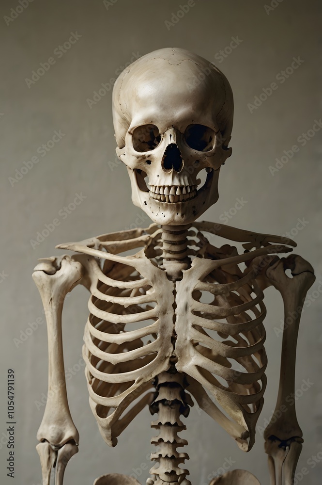 A human skull rests on a sleek background A human skull rests on a sleek background