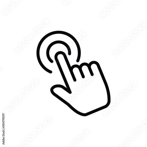 Pointer cursor computer mouse icon. Clicking cursor, pointing hand click icon. Vector illustration.