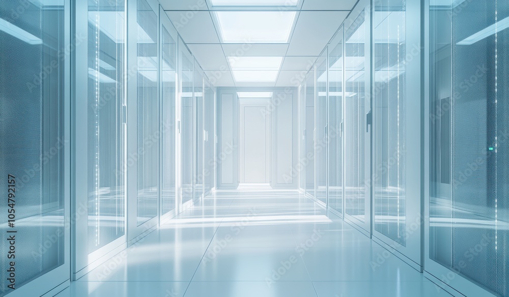 Server Room Corridor. Server Room Corridor.