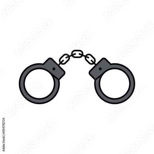 Handcuffs icon. Law And Justice Symbol. Vector Illustration.
