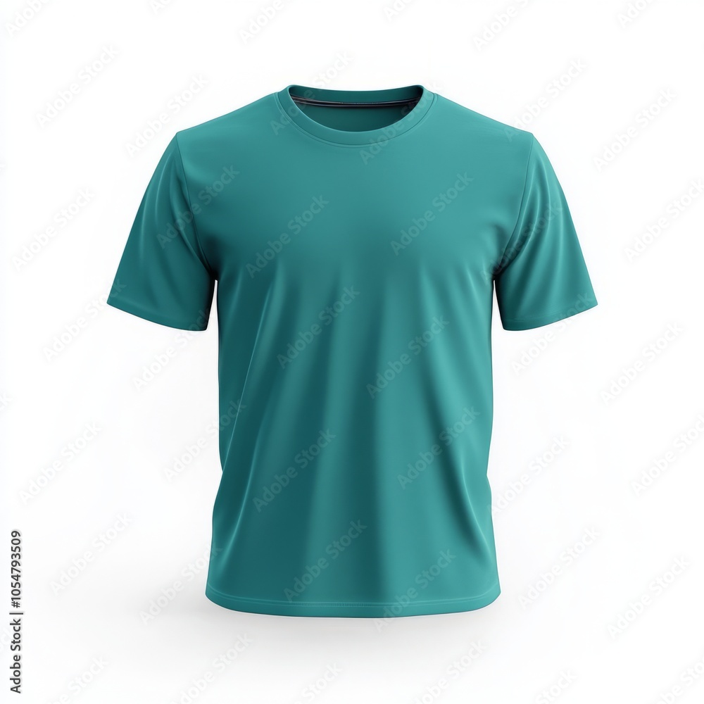 Realistic high quality teal tshirt mockup isolated Realistic high quality teal tshirt mockup isolated