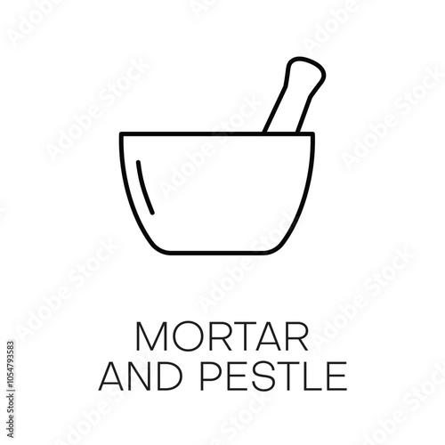 Mortar and pestle icon. Vector illustration.