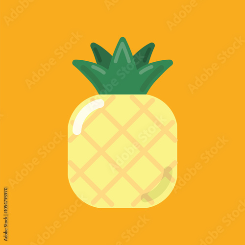 Pineapple fruit icon. Natur...