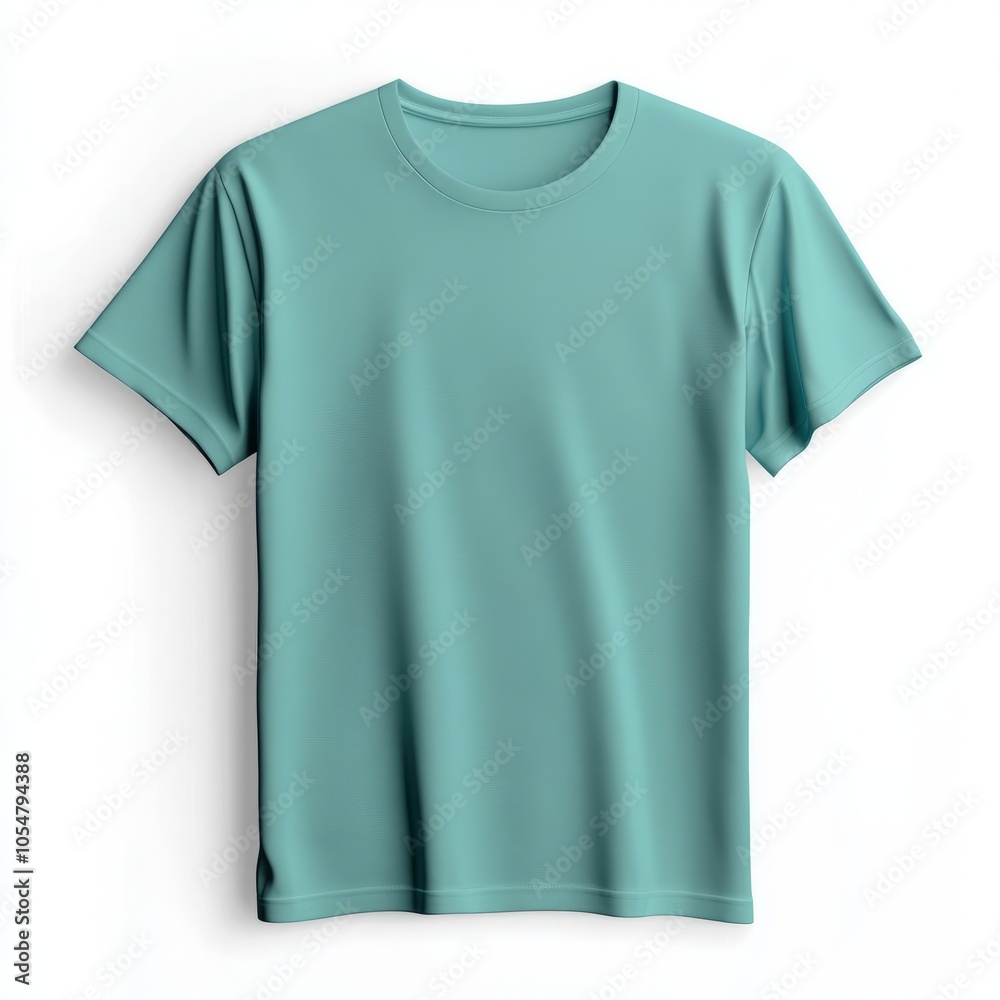 Realistic high quality teal tshirt mockup isolated Realistic high quality teal tshirt mockup isolated