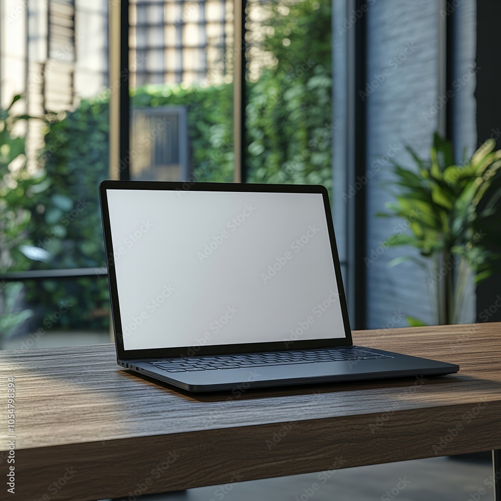 realistic high quality A laptop with a blank screen realistic high quality A laptop with a blank screen