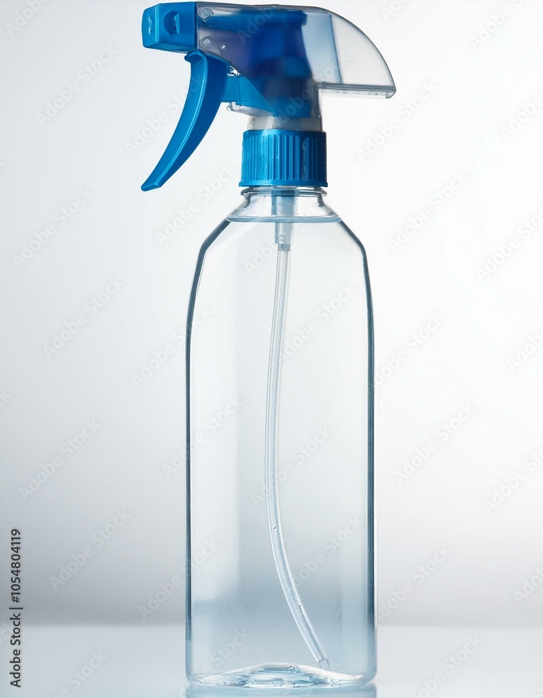 Empty spray bottle with blue top Empty spray bottle with blue top