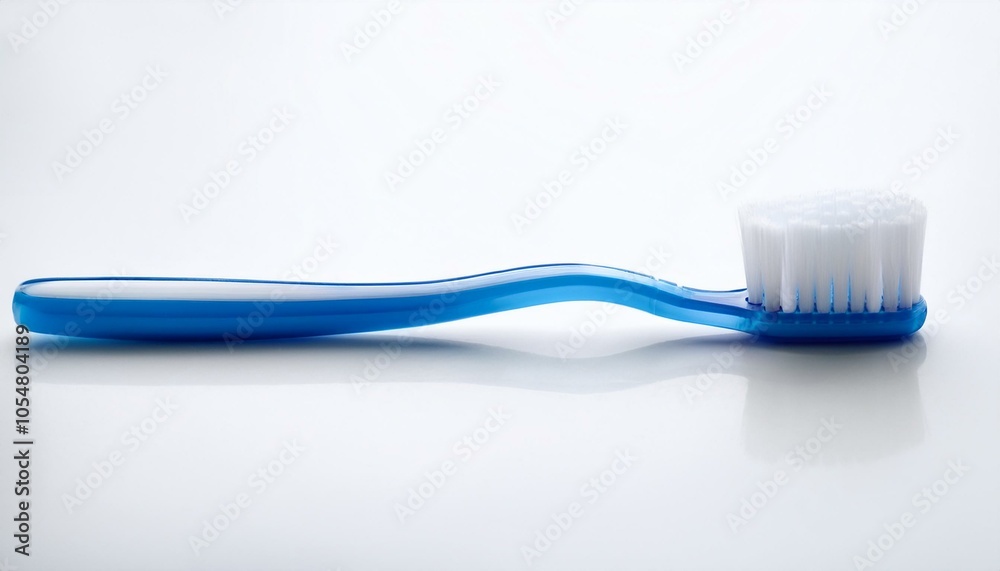 Close-up of a blue toothbrush