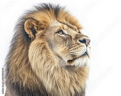 Asian Lion, clean white background photo
