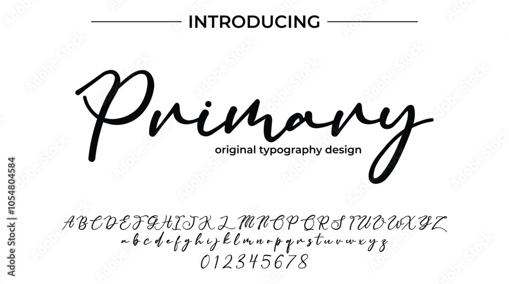 Primary Font Stylish brush painted an uppercase vector letters, alphabet, typeface Primary Font Stylish brush painted an uppercase vector letters, alphabet, typeface
