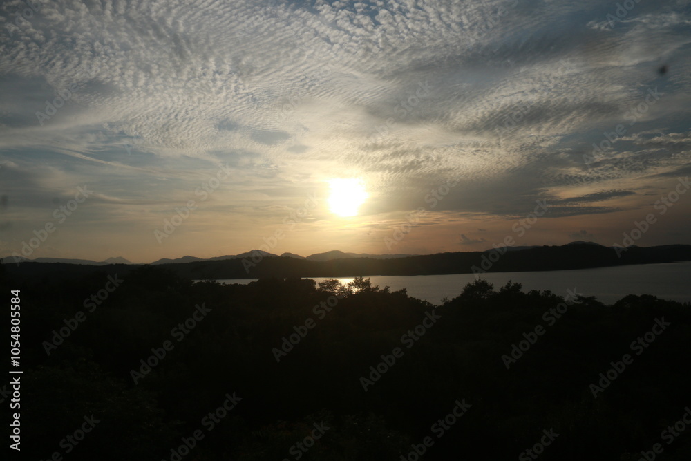Beautiful Sunset in Giritale Lake, Sri Lanka Beautiful Sunset in Giritale Lake, Sri Lanka