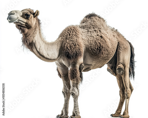 Bactrian Camel, clean white background