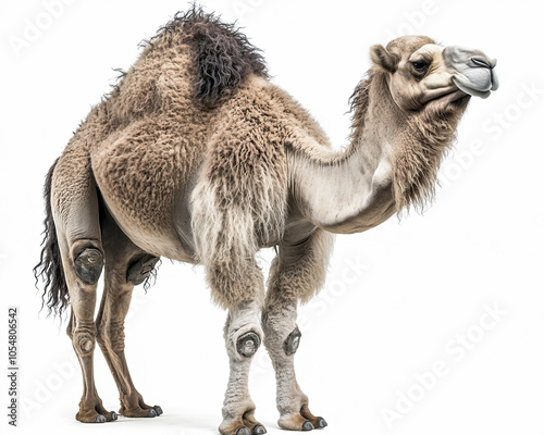 Bactrian Camel, clean white background