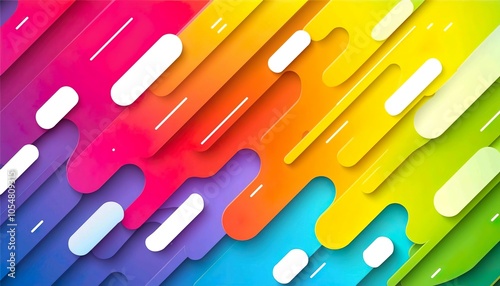Colorful Abstract Rainbow Background with Gradient Lines
