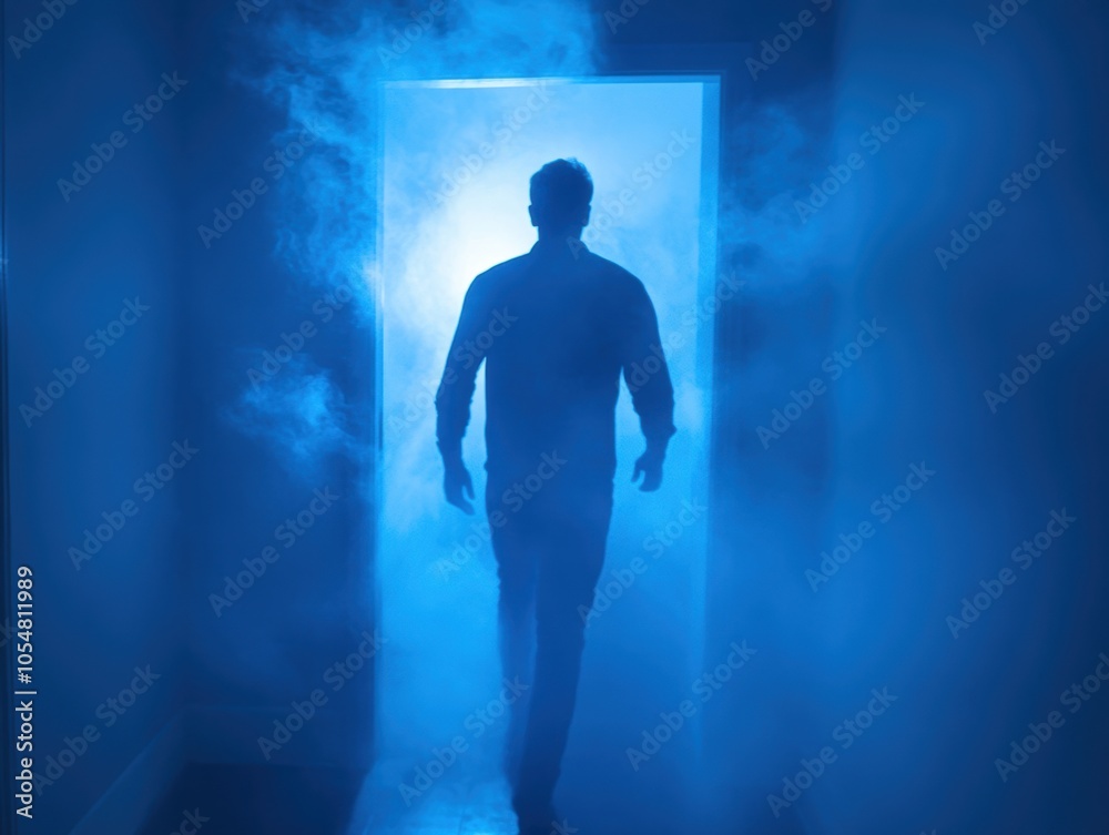 Man Walks into Light. Man Walks into Light.