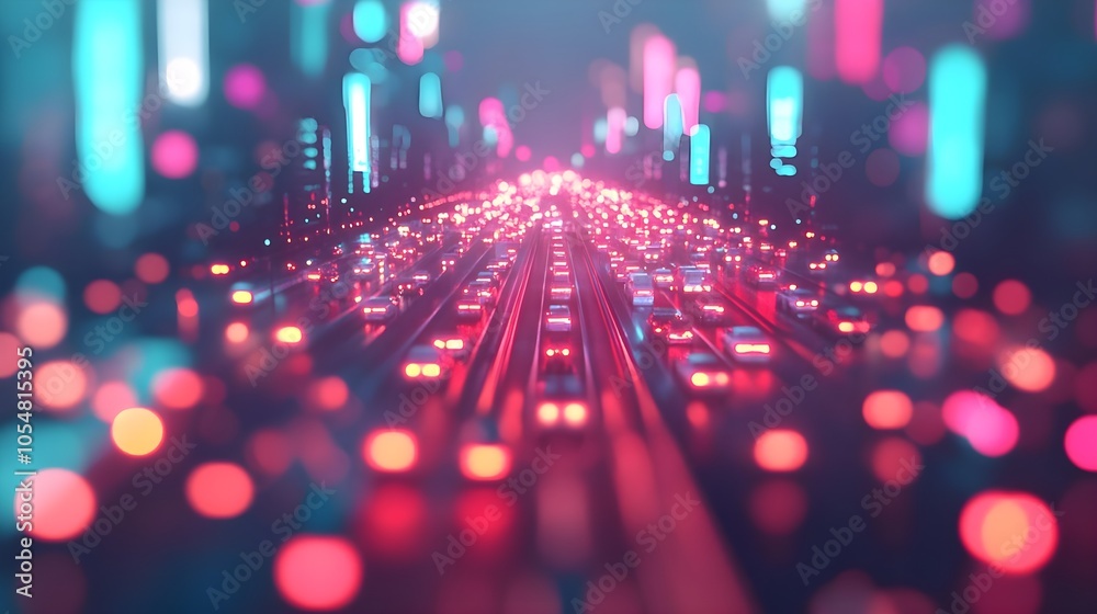 Cityscape Night Lights Blur Cityscape Night Lights Blur