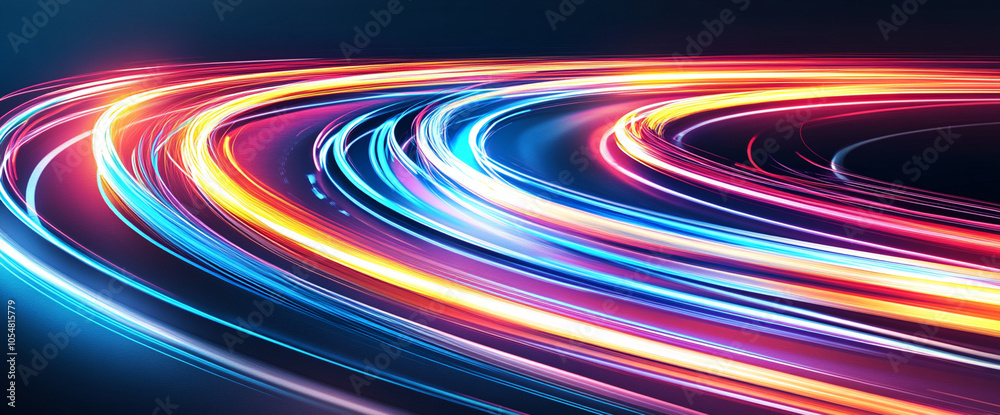 Abstract background with blue and red light lines creating dynamic and vibrant visual effect. flowing lines evoke sense of movement and energy, perfect for modern design projects