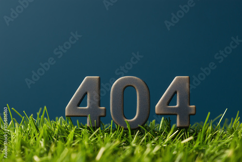 404 error page with green grass and plants