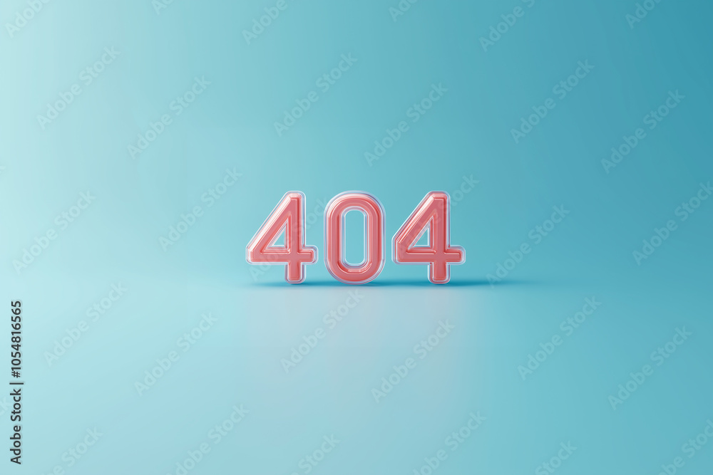 Blue background and red 404 error page