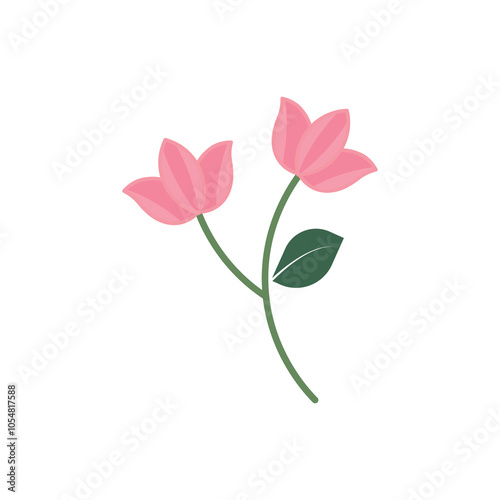 flower icon illustration flat