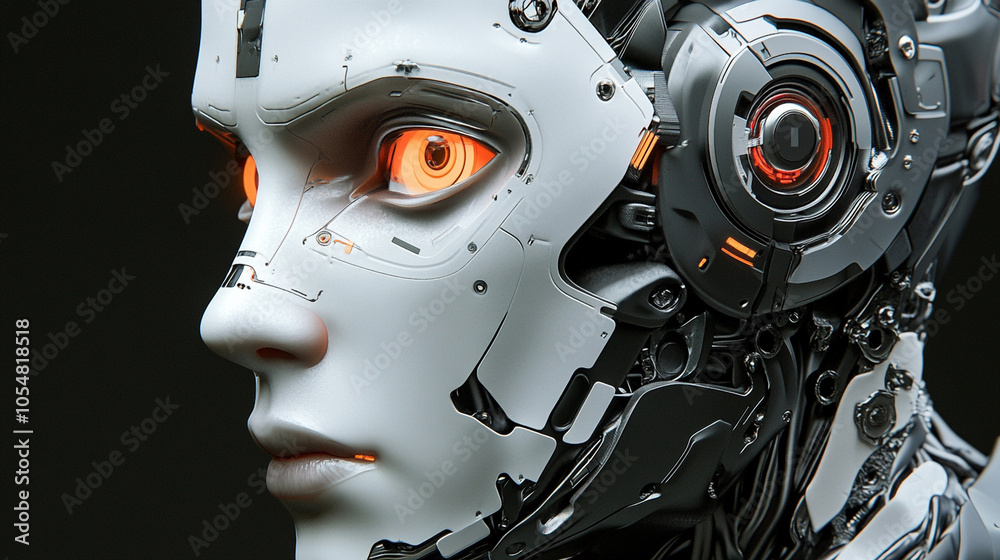 black and white robot black and white robot