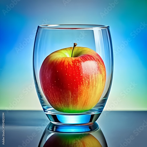 apple in glass