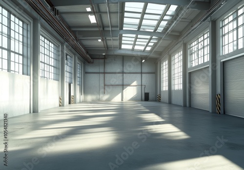 Empty Warehouse Interior.