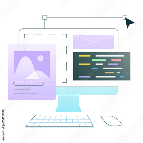 Web page layout for web design