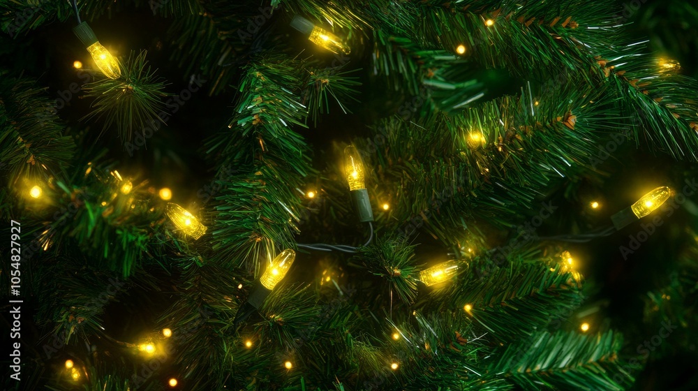 Christmas background in green color with lights Christmas background in green color with lights