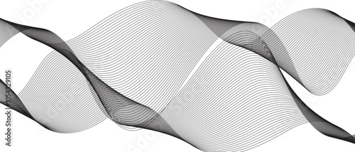 abstract black blend wave lines vector can be used background, wallpaper, wall cloth.