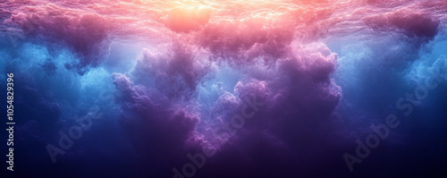 A serene abstract gradient background featuring soft blue and purple hues, perfect for winter-themed designs, digital art presentations, or seasonal promotions.