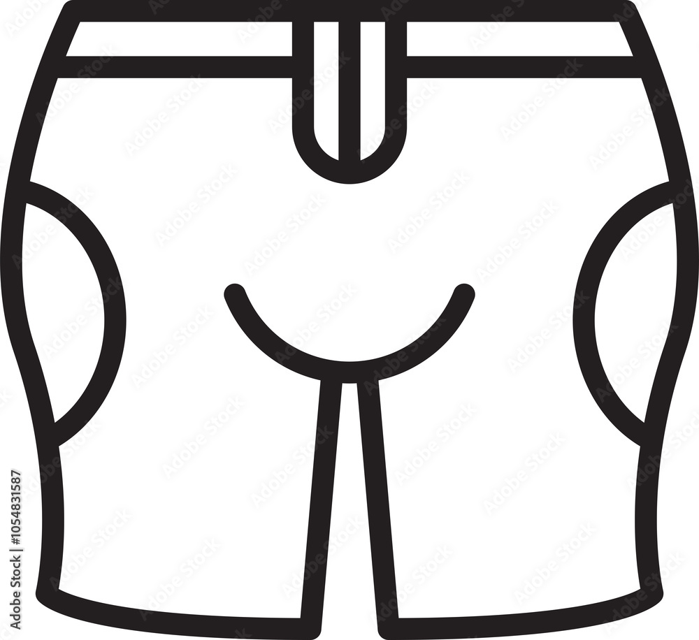 Short Pants Line Icon Short Pants Line Icon