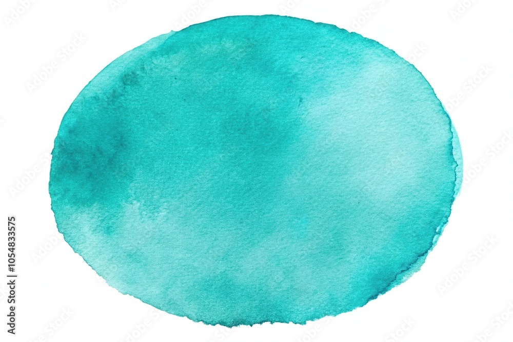 Watercolor turquoise blue circle spot texture background isolated art Watercolor turquoise blue circle spot texture background isolated art