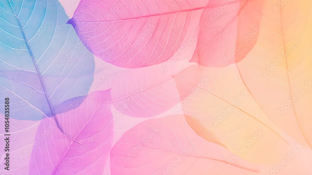 Pastel Skeleton Leaves Background Pastel Skeleton Leaves Background