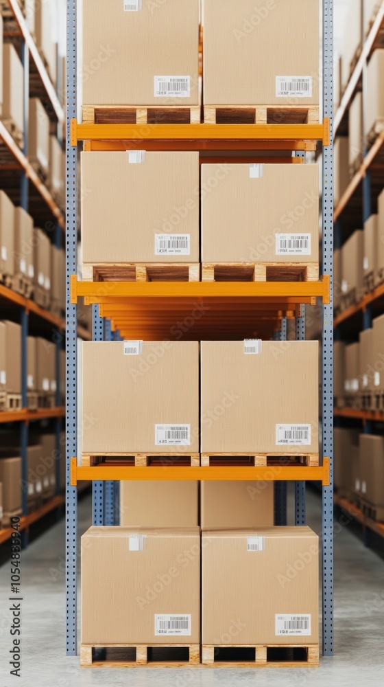 Efficient Storage Solutions Organizing Cardboard Boxes in a Modern Warehouse Environment Efficient Storage Solutions Organizing Cardboard Boxes in a Modern Warehouse Environment