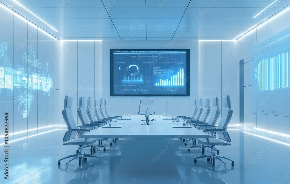 Modern Tech Meeting Room. Modern Tech Meeting Room.