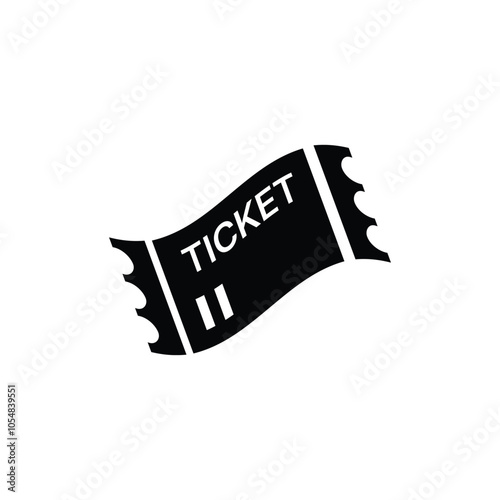 Ticket icon logo design template isolated illustration