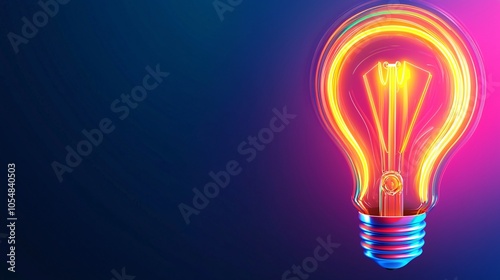 Illuminating ideas a vibrant light bulb design symbolizing creativity and innovation in technology and artistry