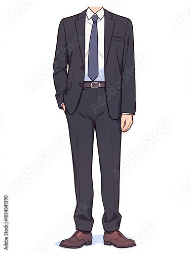 Man in a Classic Black Suit: Formal Attire for Business and Special Occasions