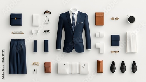 Stylish business attire and accessories arranged for a professional look a guide to modern menswear essentials